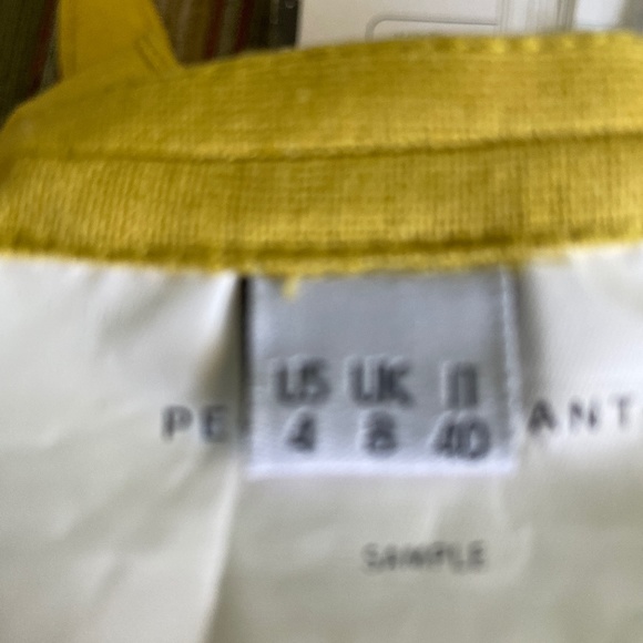 Peggy  Hartanto size 4 yellow blouse tie short sleeve - Picture 4 of 4